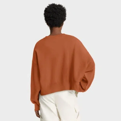 Nike Texas Orange Texas Longhorns Oversized Phoenix Arch Pullover Sweatshirt In Brown