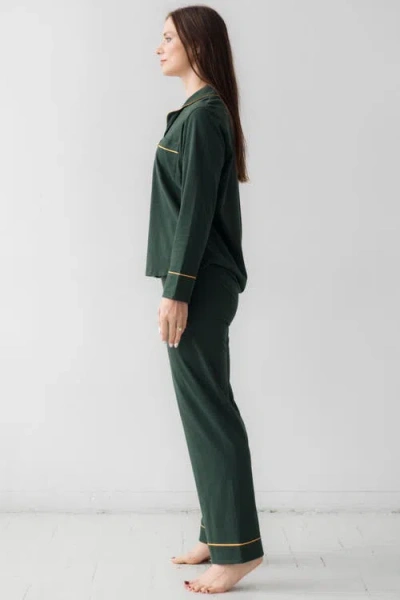 Salua Classic Luxury Pajamas In Green