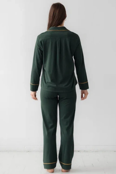 Salua Classic Luxury Pajamas In Green