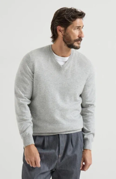 Brunello Cucinelli Cashmere Sweater In Gray