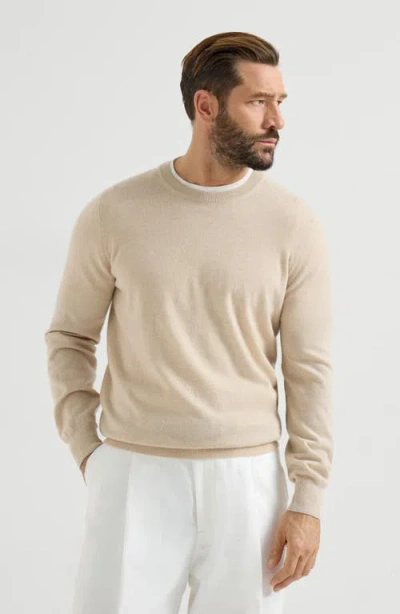 Brunello Cucinelli Cashmere Sweater In Neutral