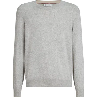 Brunello Cucinelli Cashmere Sweater In Gray