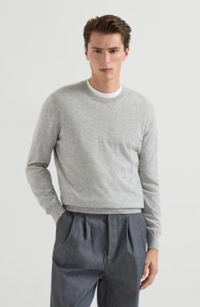 Brunello Cucinelli Cashmere Sweater In Gray