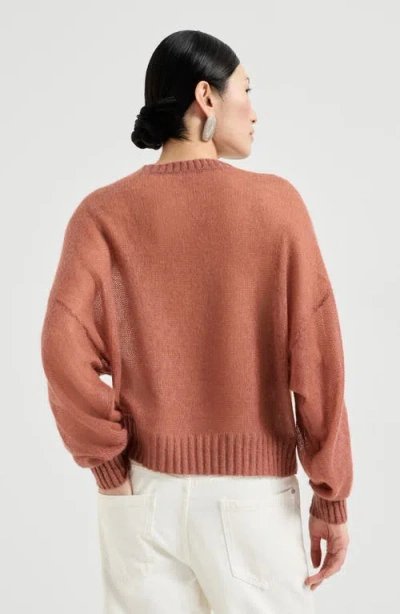 Brunello Cucinelli Mohair And Wool Sweater In Brown