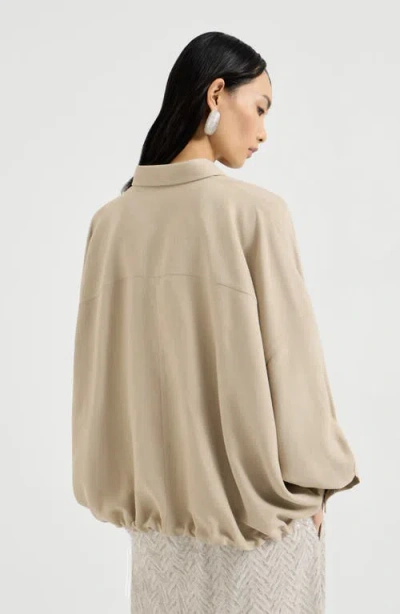 Brunello Cucinelli Patch-pocket Twill Shirt In Neutral