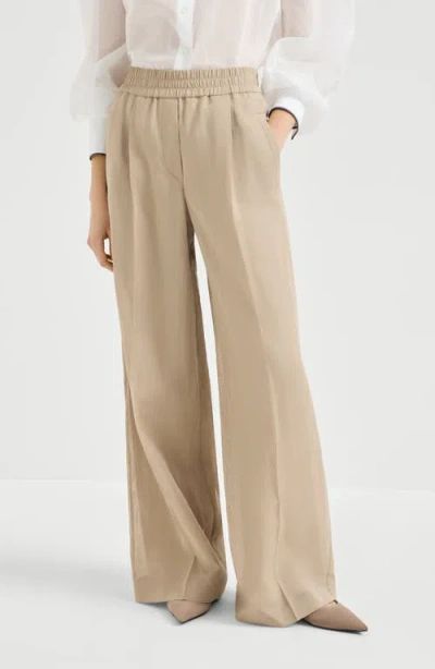 Brunello Cucinelli Loose Track Trousers In Brown