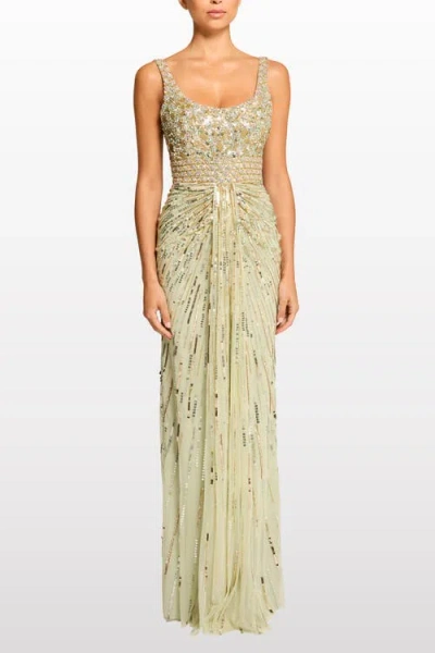 Jenny Packham Elixir Sequin-embellished Maxi Dress In Green
