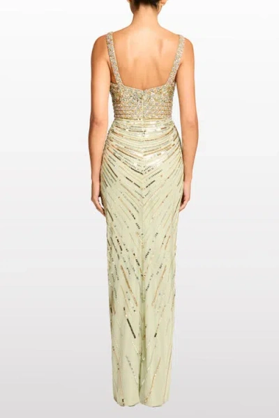 Jenny Packham Elixir Sequin-embellished Maxi Dress In Green