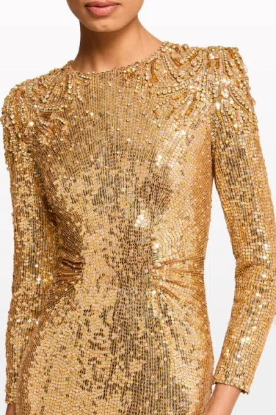 Jenny Packham Sequin Embellished Dulcet Dress In Gold