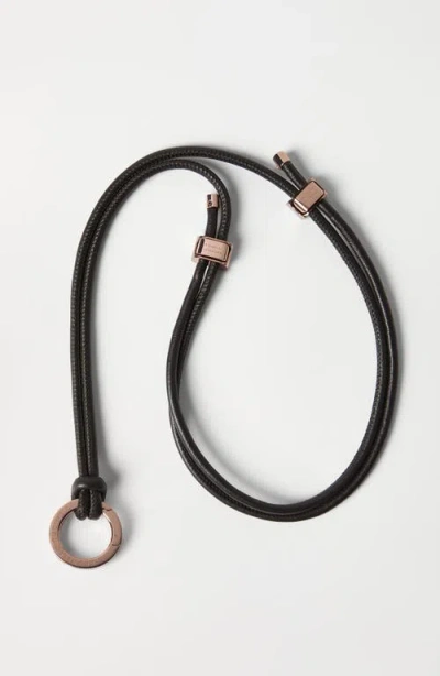 Brunello Cucinelli Glasses Cord With Monili In Black