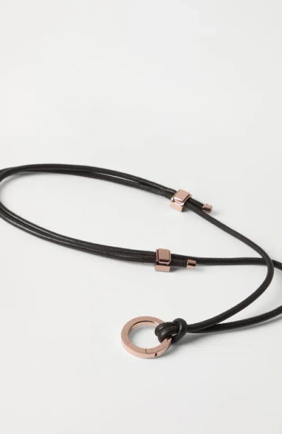 Brunello Cucinelli Glasses Cord With Monili In Black