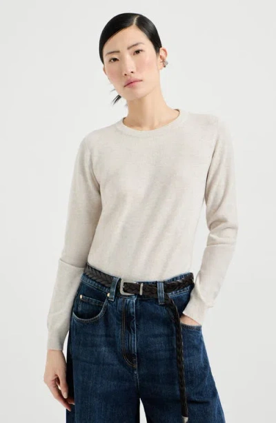 Brunello Cucinelli Cashmere Pullover In Neutral