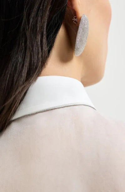 Brunello Cucinelli Monili-detail Silk Shirt In White