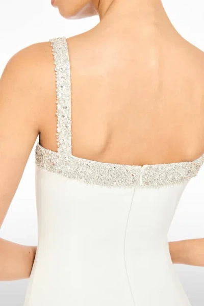 Jenny Packham Lucy Crystal-embellished Bow Midi Dress In White