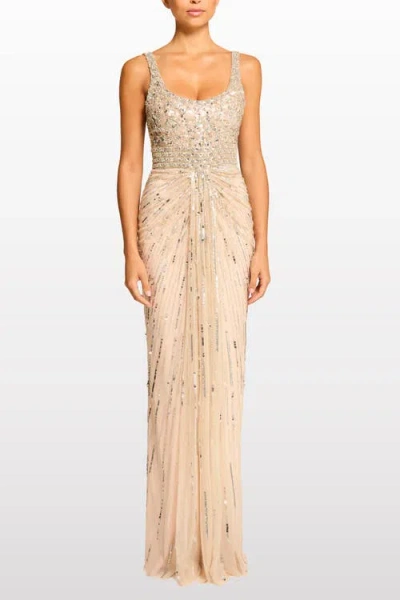 Jenny Packham Elixir Sequin-embellished Maxi Dress In Neutral