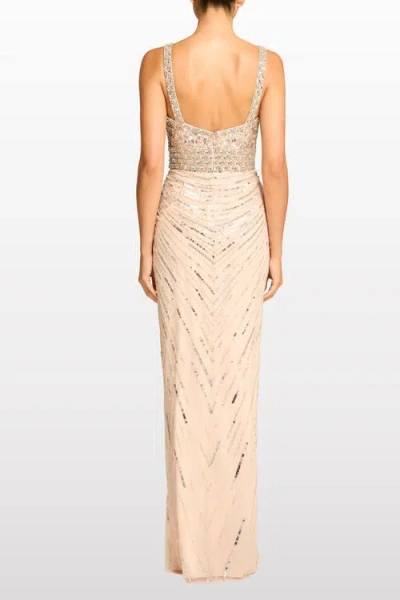 Jenny Packham Elixir Sequin-embellished Maxi Dress In Neutral