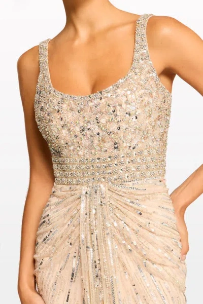 Jenny Packham Elixir Sequin-embellished Maxi Dress In Neutral