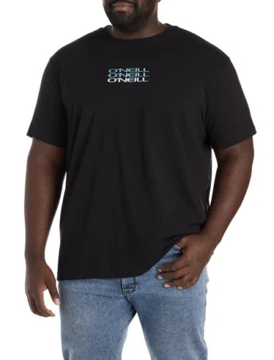 O'neill Big & Tall Triple-stack Graphic Tee In Black