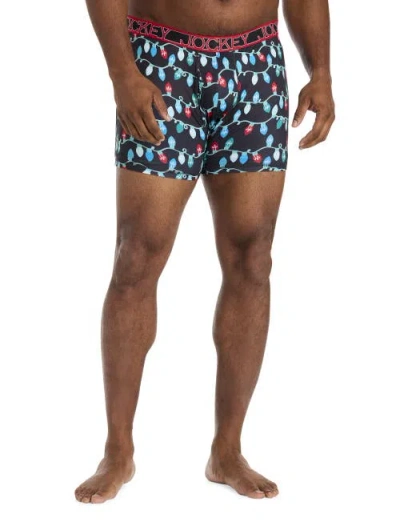 Jockey Active Microfiber 3.5" Boxer Brief In Blue