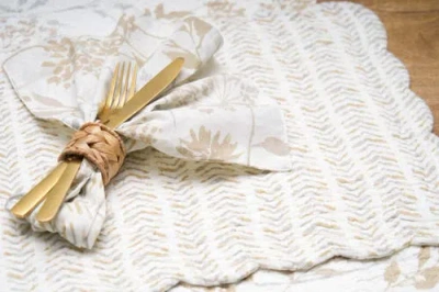 C & F Home C&f Home Carmella Timeless Botanical Fields Quilted Table Runner 14" X 51" In White