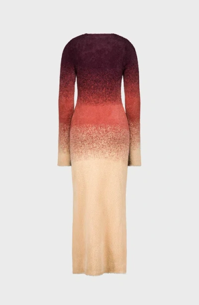 Saemdi Gradient Knit Dress In Brown