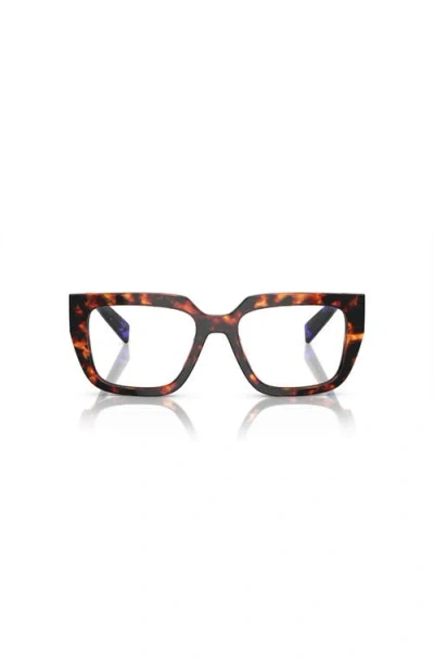 Prada 52mm Irregular Optical Glasses In Multi