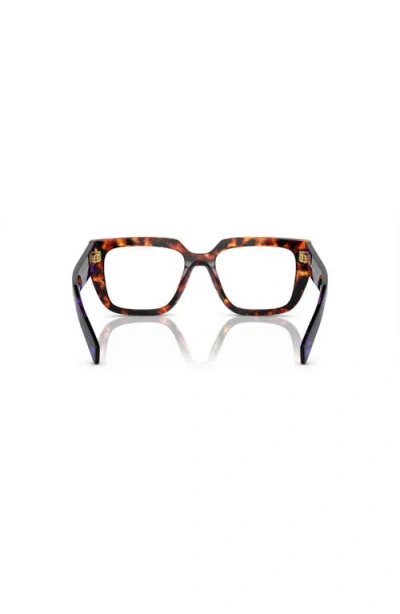Prada 52mm Irregular Optical Glasses In Multi
