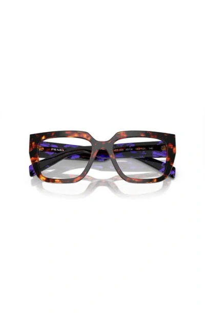 Prada 52mm Irregular Optical Glasses In Multi