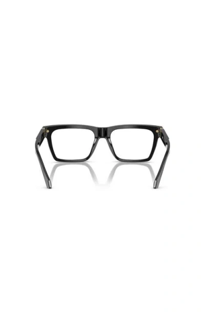 Versace 55mm Rectangle Optical Glasses In Black