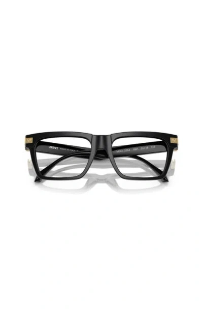 Versace 55mm Rectangle Optical Glasses In Black
