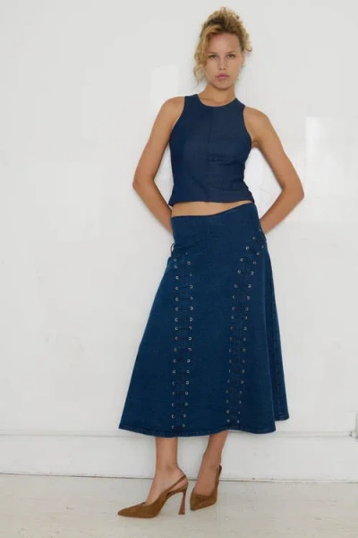 Tt Studios Jan Skirt In Blue