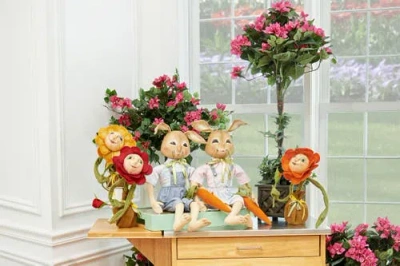 Gallerie Ii Pascal Bunny Easter Cute Table Sitter Joe Spencer Figure Joe Spencer Figure Figurine In Multi