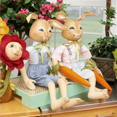 Gallerie Ii Pascal Bunny Easter Cute Table Sitter Joe Spencer Figure Joe Spencer Figure Figurine In Multi