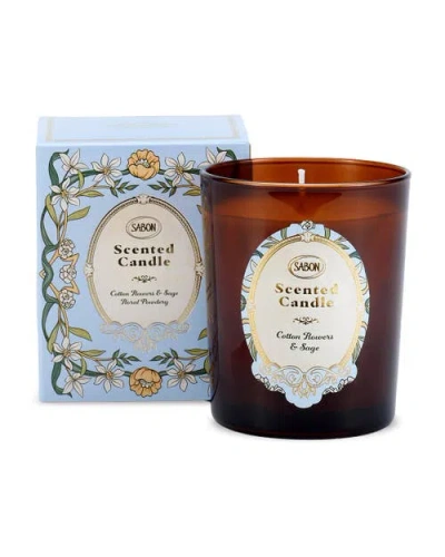 Sabon Candle Cotton Flowers & Sage 180gr In Brown
