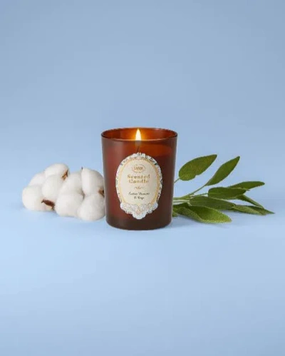 Sabon Candle Cotton Flowers & Sage 180gr In Brown