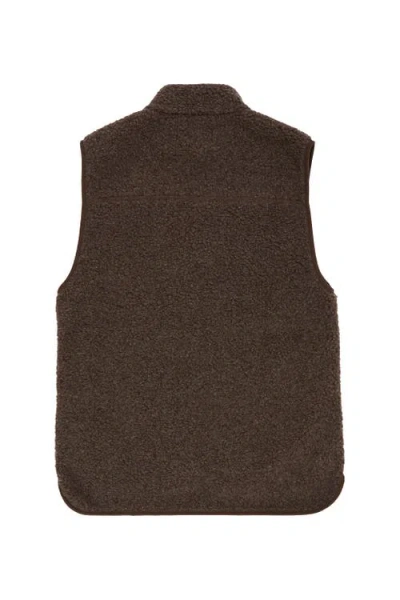 Amundsen Heroes Wool Fleece Vest Womens In Brown