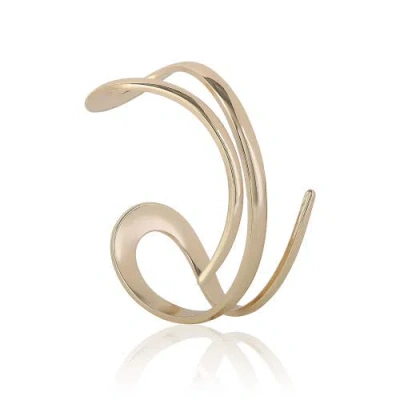Bcbg Spiral Wrap Cuff Bracelet In Gold