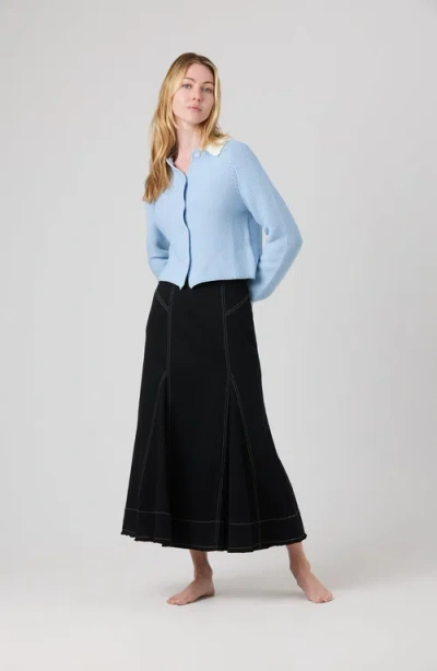 By Tess Collection Jade Skirt In Blue
