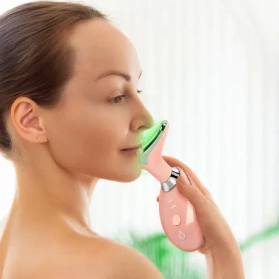 Pursonic Total Led Light Therapy System Eye Mask, Multi-function Device & Neck Plate In Neutral