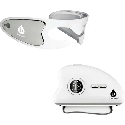 Pursonic Led Rejuvenation Duo Eye Mask & 7-in-1 Light Therapy Device In Silver
