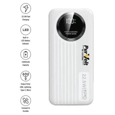 Pursonic Power & Protection Bundle 40,000mah Power Bank, Led Fast Charger & Smart Tracker In Black