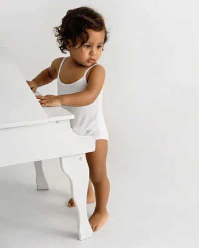 Minimoi 3 Pair Cotton Ribbed And Dot Pattern Bodysuits In White