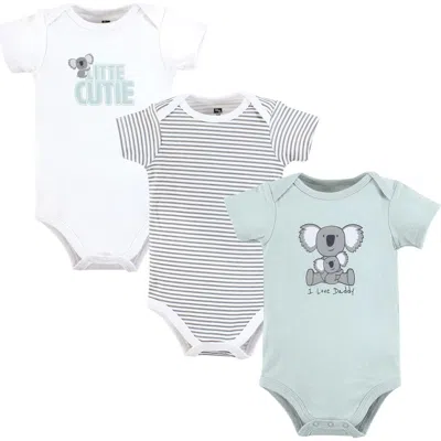 Hudson Baby Little Soft Cotton All-in-one Outfits, Set Of 3 In Multi