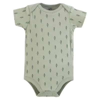 Hudson Baby Little Soft Cotton All-in-one Outfits, Set Of 3 In Green