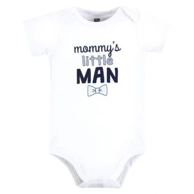 Hudson Baby Little Soft Cotton All-in-one Outfits, Set Of 3 In Blue