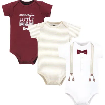 Hudson Baby Little Soft Cotton All-in-one Outfits, Set Of 3 In Multi