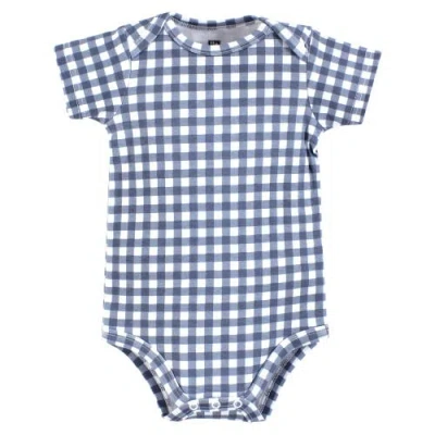 Hudson Baby Little Soft Cotton All-in-one Outfits, Set Of 3 In Blue