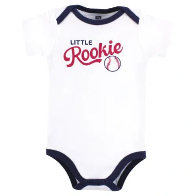 Hudson Baby Little Soft Cotton All-in-one Outfits, Set Of 3 In White