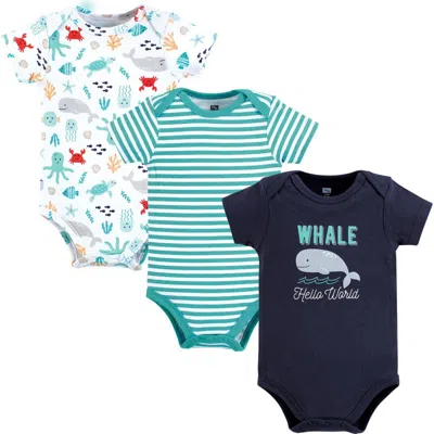 Hudson Baby Little Soft Cotton All-in-one Outfits, Set Of 3 In Multi