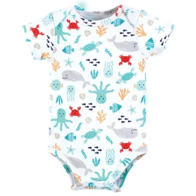 Hudson Baby Little Soft Cotton All-in-one Outfits, Set Of 3 In Multi